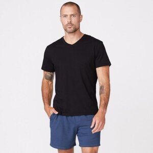 Monrow Men's black relaxed V-neck t-shirt NWT XXL